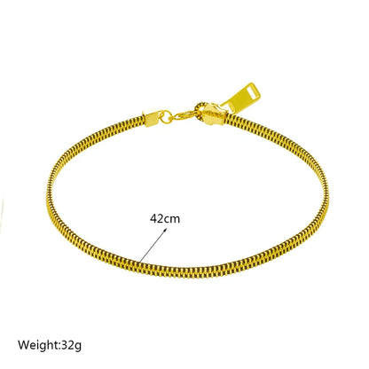 DIEYURO Collana a catena di perle con perline geometriche in acciaio inossidabile 316L per le donne Nuove ragazze punk girocollo spesso gioielli regali per feste