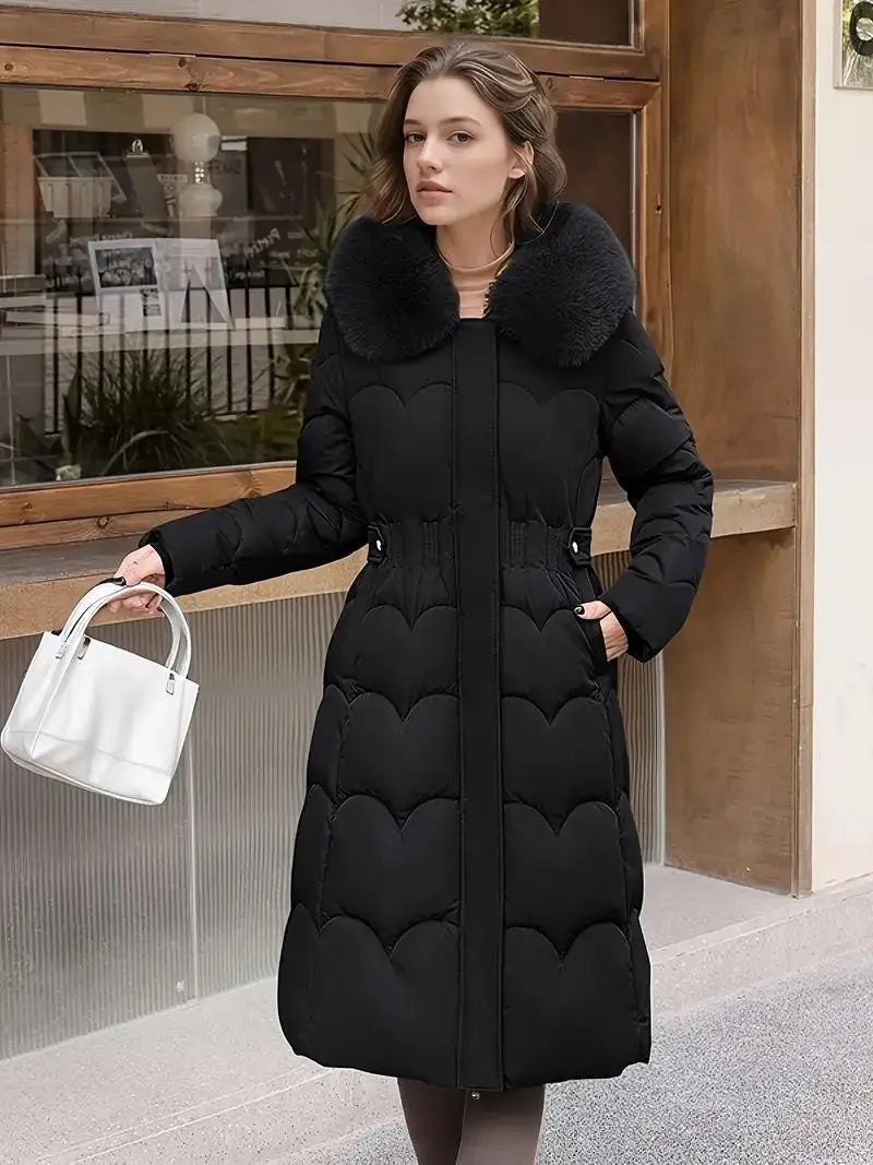 Parka Invernale da Donna 2026, Cappotto Caldo e Slim Sopra il Ginocchio, Giacca Esterna da Donna, Versione Coreana Larga ed Elegante, Giacca in Cotone da Donna