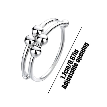 Anelli di ansia punk per donna uomo spirale Fidget perline anello gioielli di tendenza piacevole ruota liberamente anello in acciaio inossidabile antistress regalo