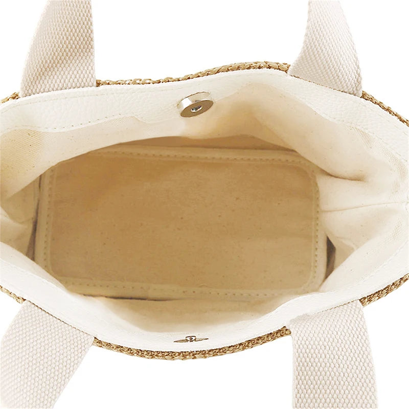 Borsa a tracolla a tracolla in paglia da spiaggia borsa a tracolla a secchiello in Rattan intrecciato estivo bohémien da donna borse a tracolla fatte a mano per le donne