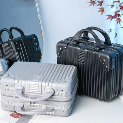 Mini valigia da viaggio leggera da 14 pollici Scatola per cosmetici Organizzatore per bagagli a mano impermeabile Custodia per trucco Piccola custodia da imbarco protettiva