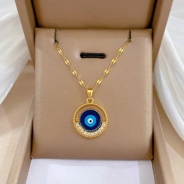 Squisito micro intarsiato zircone farfalla nappa collana per le donne gioielli girocollo in acciaio inossidabile luna farfalla fiore clavicola