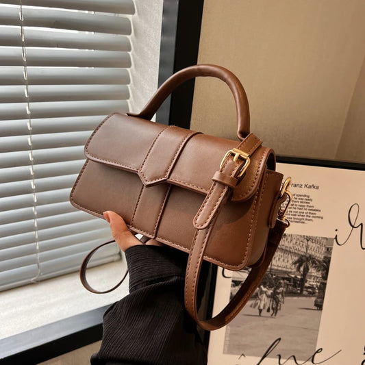 Borsa a tracolla in pelle PU per borsa da donna - Borse a tracolla alla moda Borsa sottobraccio vintage Borsa quadrata (Nero)