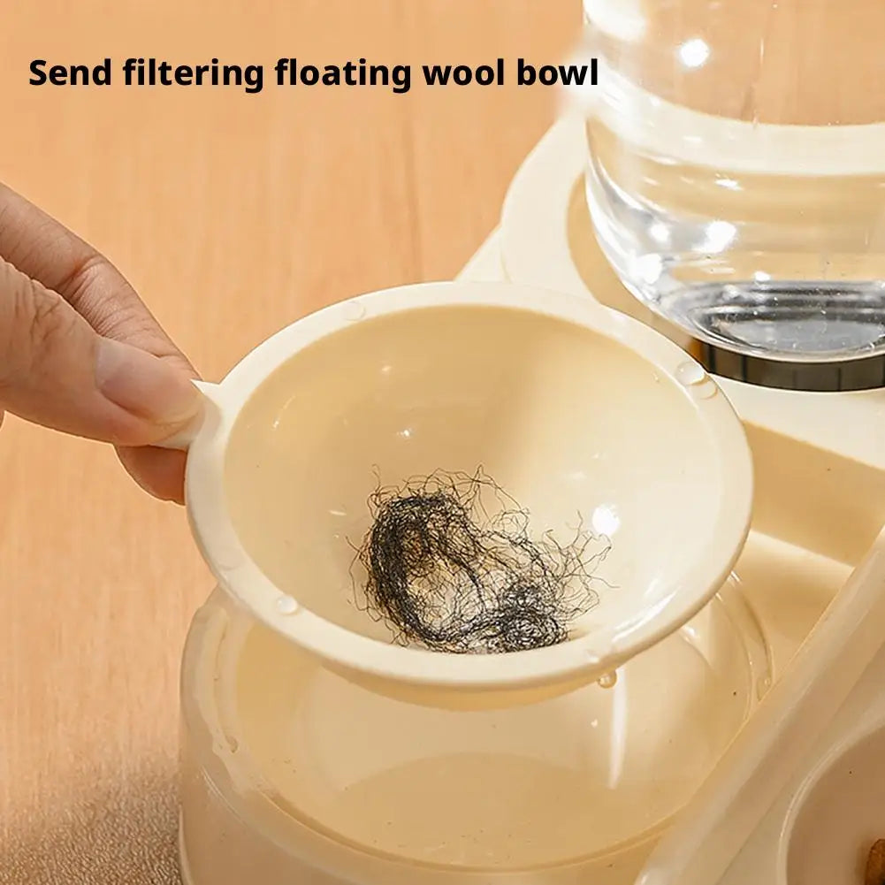 Distributore Automatico di Cibo e Acqua per Gatti Tutto-in-Uno, Dispenser di Cibo e Acqua per Animali Domestici con Grande Capacità di Stoccaggio, Accessori per Animali