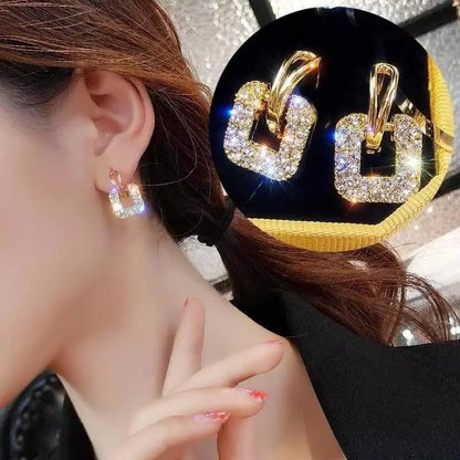 Orecchini in argento 925 con ago in argento moda coreana con cuore di cristallo per gioielli da donna 2025 Trending Nuovi orecchini a cerchio da donna di lusso Brincos
