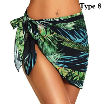 Chiffon Womens Sarongs Wrap gonna Coverups Wrap Sheer Chiffon costume da bagno sciarpa Cover Short sarong Beach Short Cover Beach Bikini