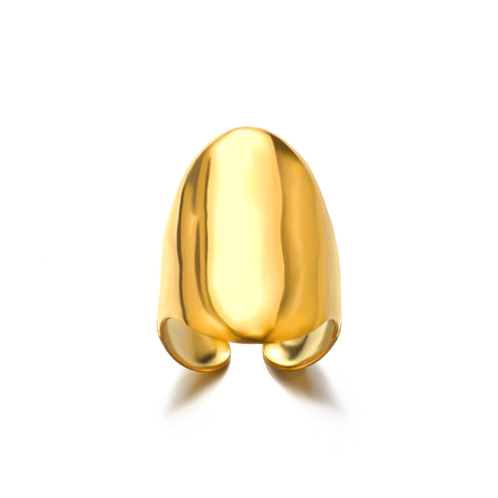 Anelli in acciaio inossidabile 316L per le donne Colore oro Non sbiadisce mai Anelli classici di lusso Anelli per coppie di nozze Gioielli Spedizione gratuita