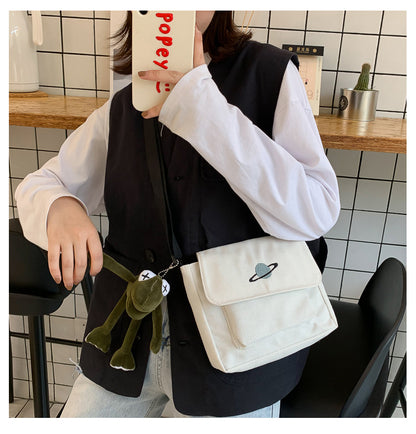 Borsa a tracolla per studenti con collage casual Borsa piccola da donna Borsa a tracolla in tela per donna Borse a tracolla con stampa Bolsas Sac