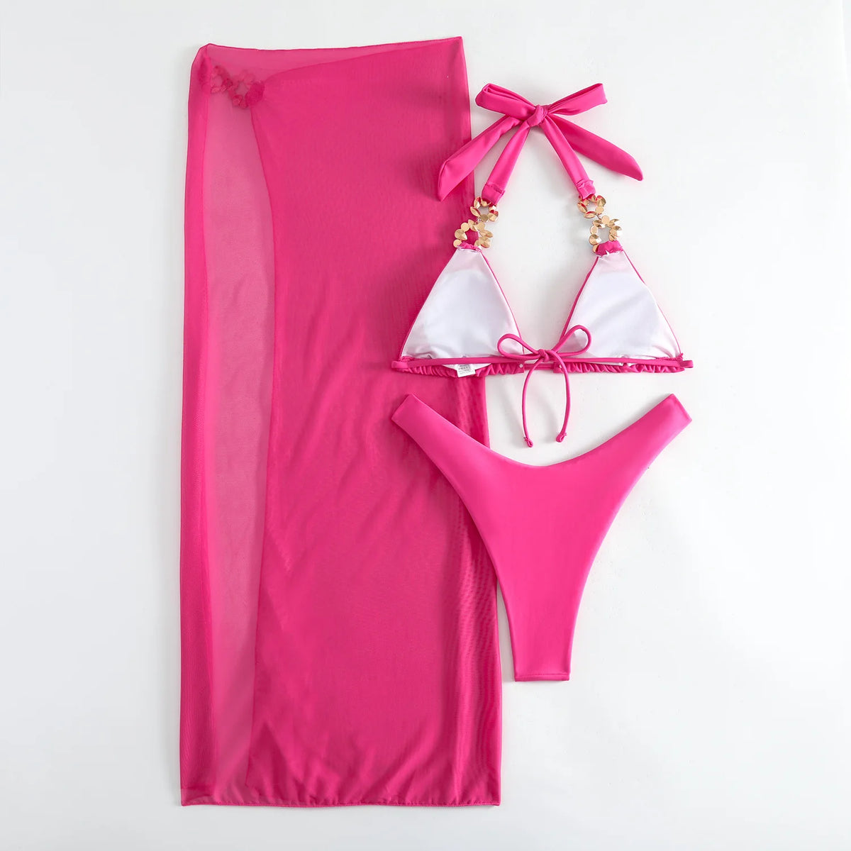 Bikini Giallo Sexy con Strass 2026, Costume da Bagno Femminile, Set Bikini Brasiliano, Abbigliamento da Spiaggia