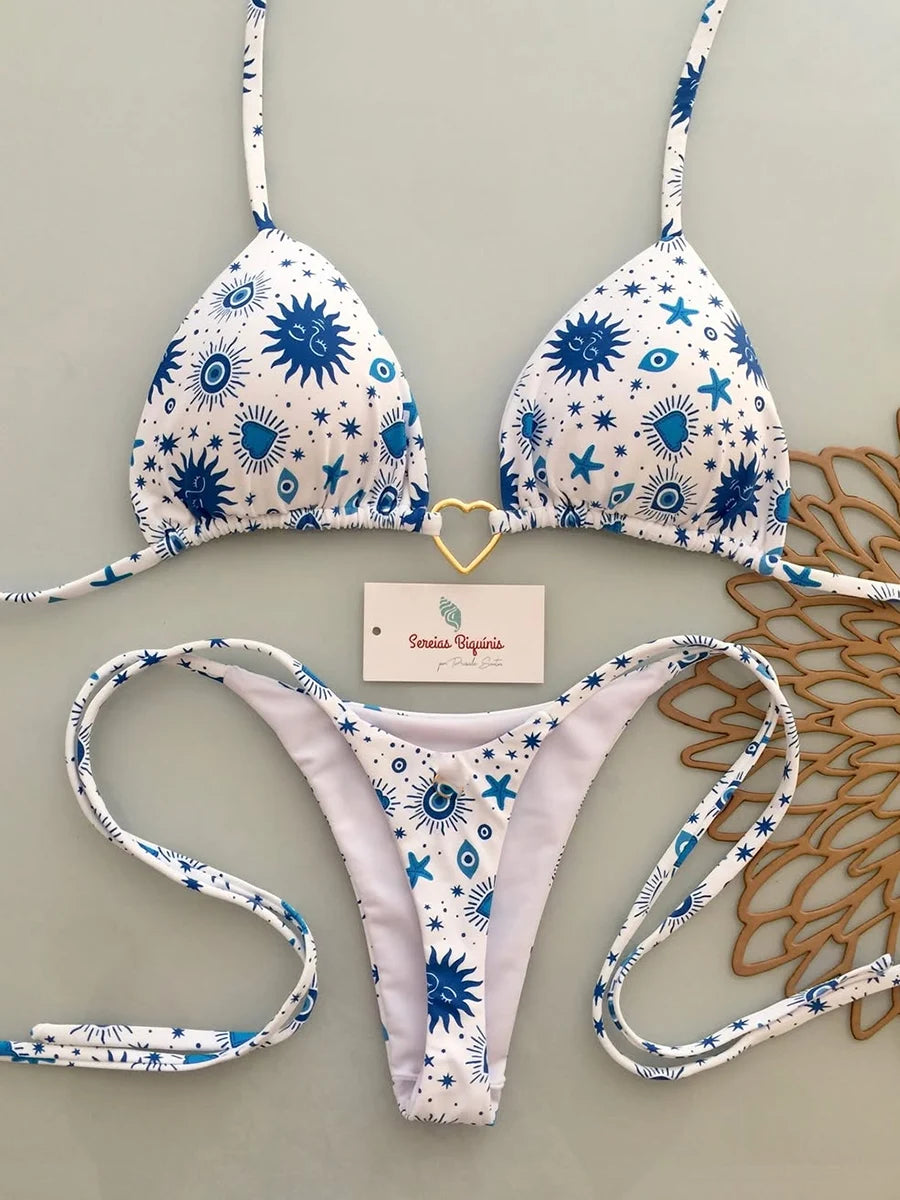 Micro Bikinis 2026 Push-Up Damen-Badeanzüge Sexy Bademode Brasilianisches Bikini-Set Tanga Biquini Print Badeanzug Sommer-Strandbekleidung