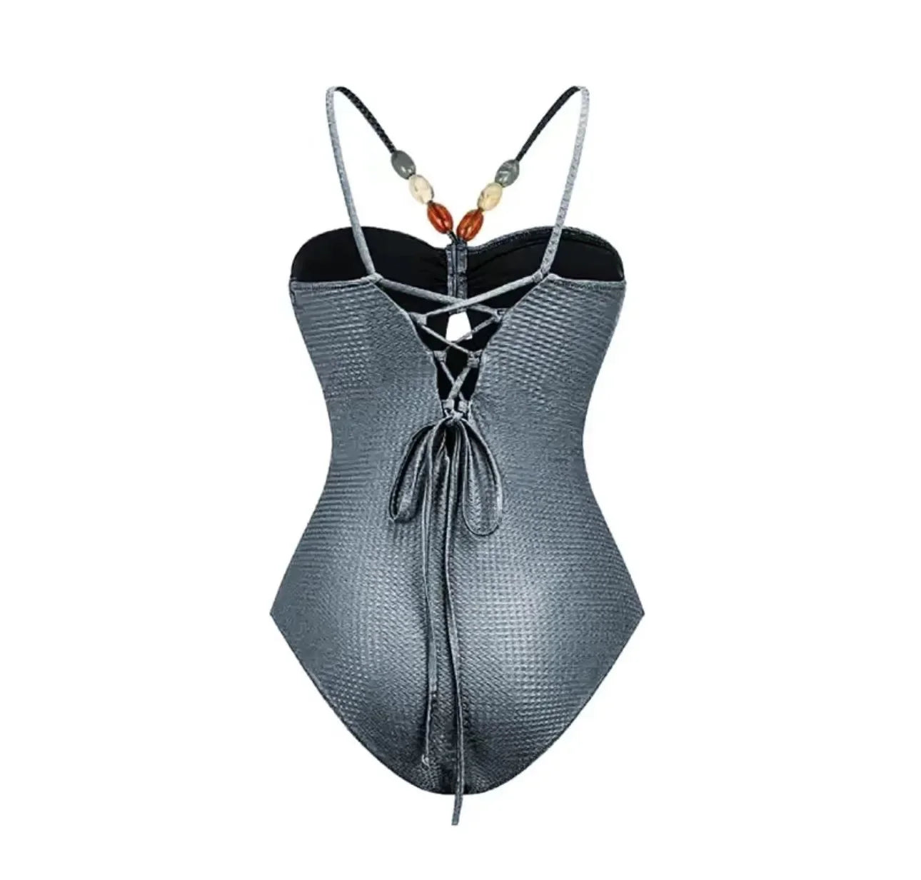 Printed One-Piece Bikini Set Women's Beachwear Tummy Covering Slimming Southeast Asian Sun Protection Style