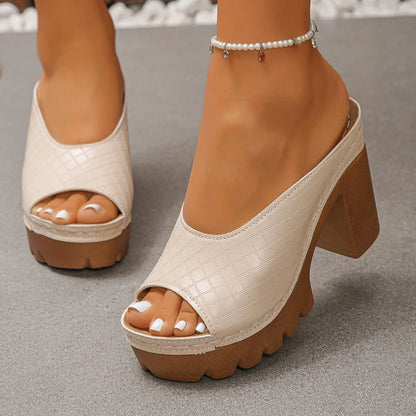 Sandales compensées d'été pour femmes, sandales à talons hauts avec plateforme, sandales compensées imperméables