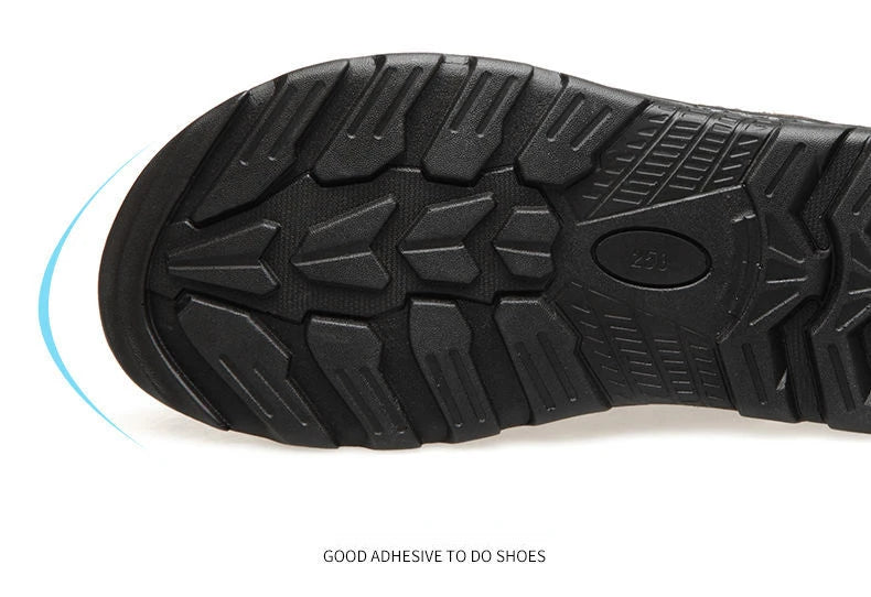 Herren-Ledersandalen für den Sommer, rutschfeste Herrenschuhe aus echtem Leder, Hausschuhe, Strandschuhe mit dicker Sohle für draußen, bequeme, weiche Herren-Sandalen
