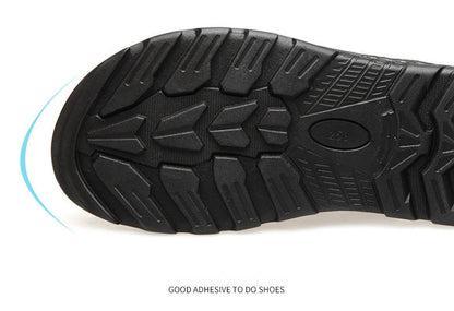 Herren-Ledersandalen für den Sommer, rutschfeste Herrenschuhe aus echtem Leder, Hausschuhe, Strandschuhe mit dicker Sohle für draußen, bequeme, weiche Herren-Sandalen