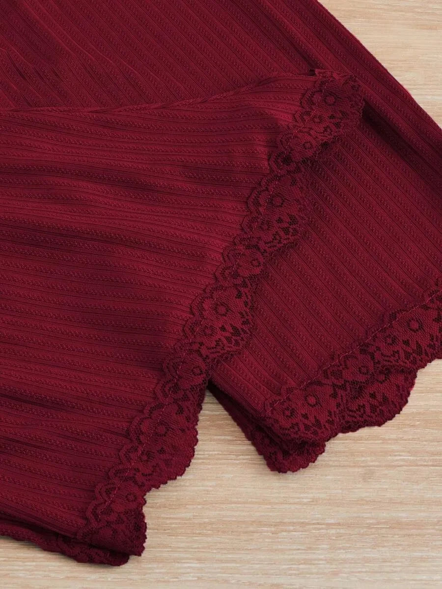 Nuovo 2025 Set pigiama estivo da donna 3 pezzi Pantaloncini e pantaloni con gilet solido abbinati con giunture in pizzo per set di indumenti da notte sexy per la casa