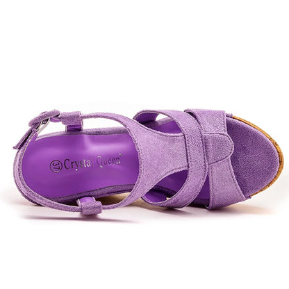 Sandali con plateau Summer Fashion Women Bohemia Style tacco alto bocca di pesce Peep Toe zeppe scarpe per le donne Sandalias De Mujer
