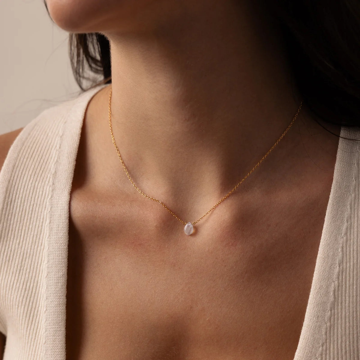 Collezione di collane da donna, Collana originale, Collana da donna con cuore in oro, Collana con pendente in zirconia scintillante, Regalo di gioielleria