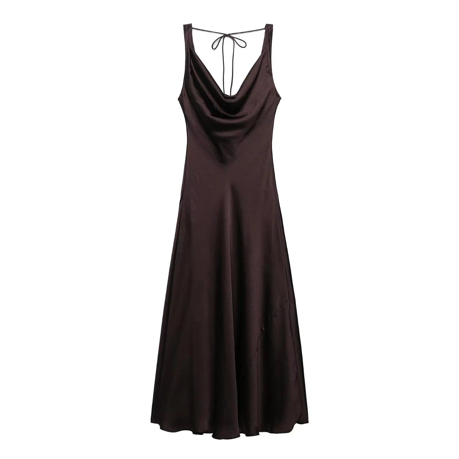 Summer sexy pleated satin chic red women party dress sleeveless beach maxi dress new commuter high street style