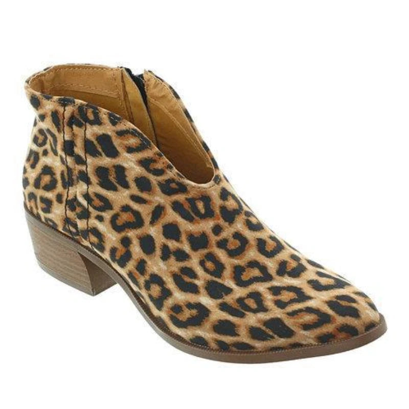 High Heel Boot Women Sexy Pointy Thick Heel Boots Party Leopard Print  Shoe Ladies Outdoor comfortable casual women's boots