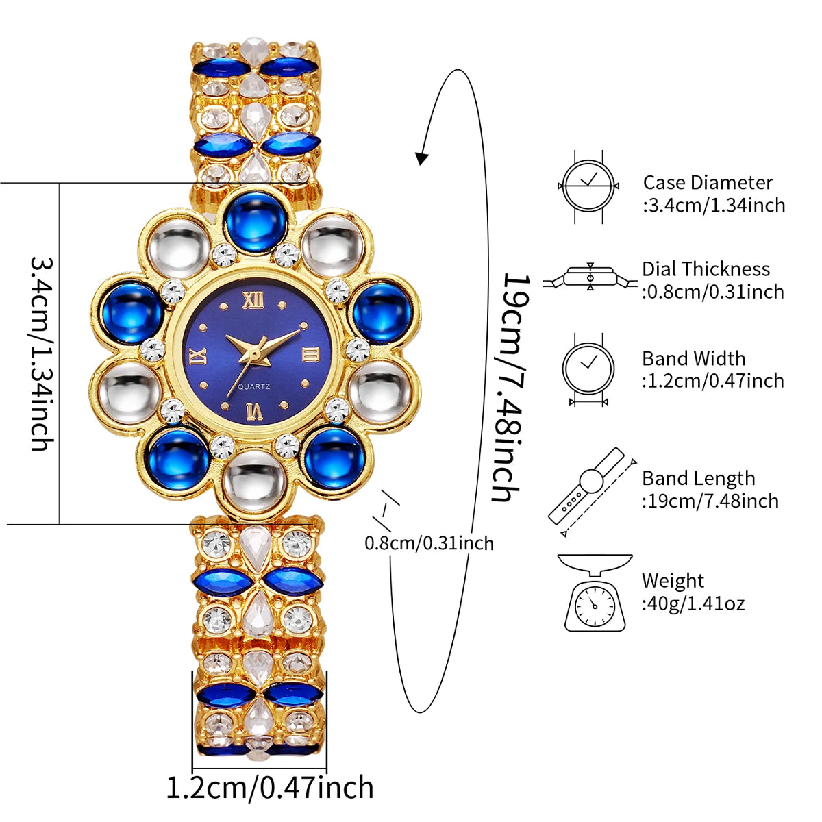 Orologi da donna con strass di lusso Orologio da polso al quarzo con quadrante floreale per orologio da donna Reloj Mujer