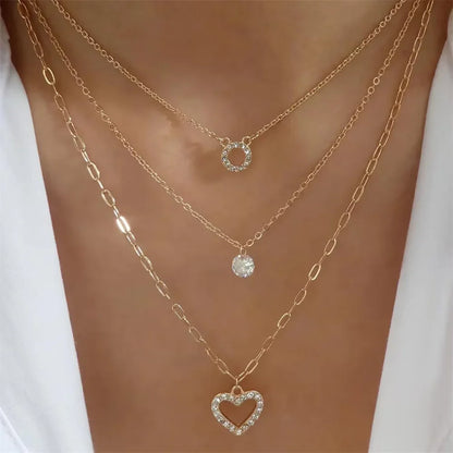Collana con ciondolo moneta con ritratto di testa a catena spessa con piatto in oro punk vintage per gioielli hip-hop geometrici multilivello di moda da donna
