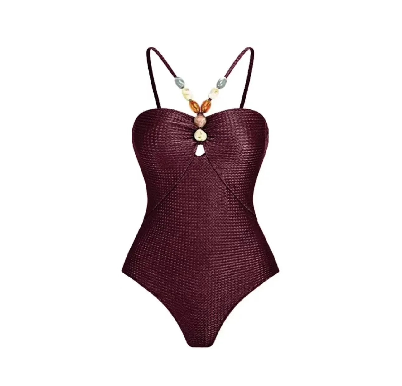 Printed One-Piece Bikini Set Women's Beachwear Tummy Covering Slimming Southeast Asian Sun Protection Style