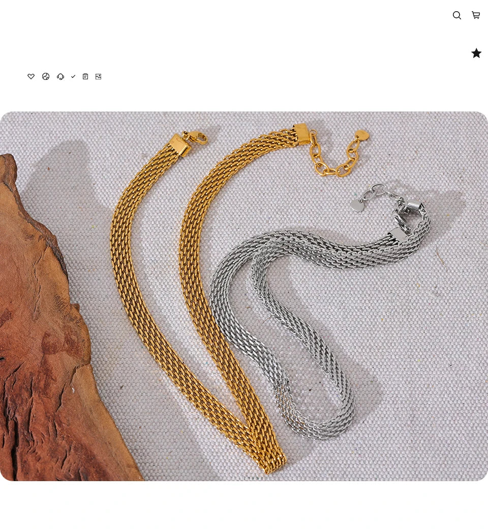 Yhpup Collana a collo largo con catena cubana in metallo impermeabile in acciaio inossidabile Colore oro argento Regalo di gioielli con texture alla moda
