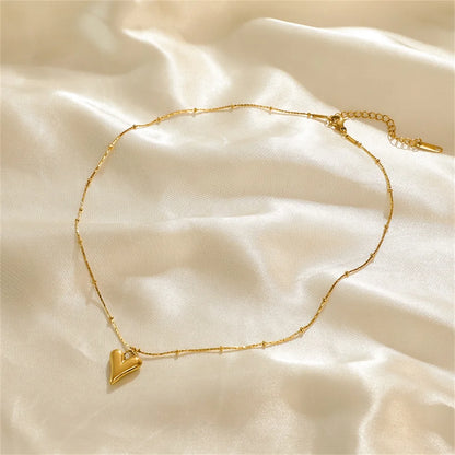 EILIECK Acciaio inossidabile 316L Cuore Amore Collana Bracciali Orecchini Set per le donne Nuovi gioielli impermeabili placcati oro 18 carati alla moda