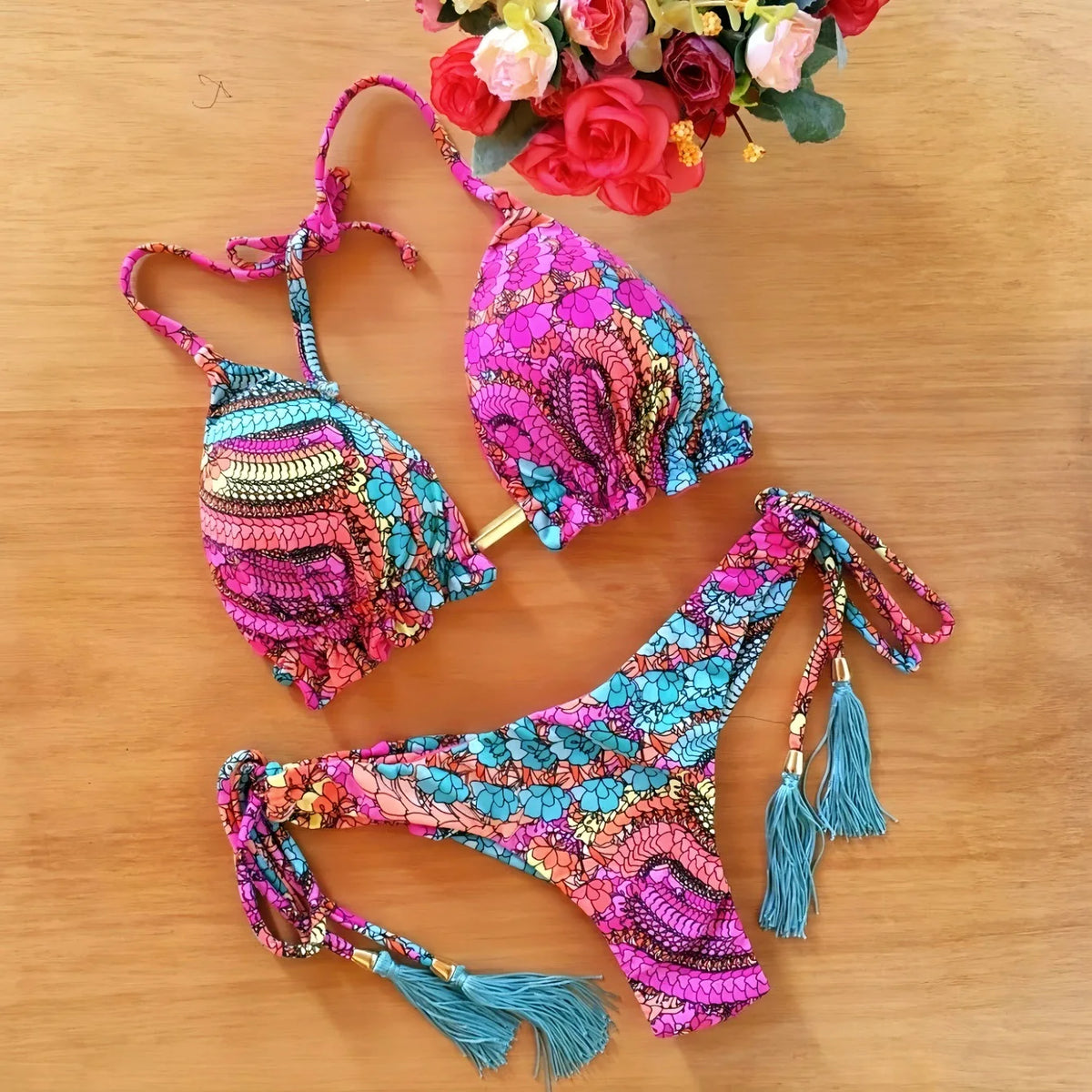 2026 Bikini Women's Swimsuit Swimwear Female Sexy Bikinis Set Push Up Swimming Bathing Suit Women Swimsuits Printing Bikini Set
