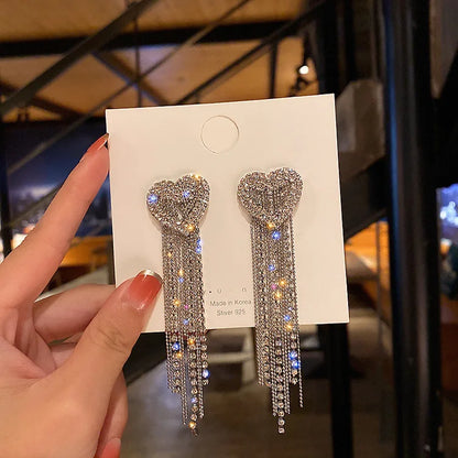 Nuova tendenza della moda Design unico Orecchini rettangolari eleganti e squisiti con zirconi per gioielli da donna Regali premium per feste di nozze