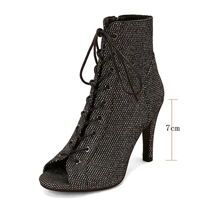 Sgesvier Elegant Ankle Women's Party Ladies Latin Sexy stilettos High Heels For Women Latin dance Boots heels shoes Ballroom