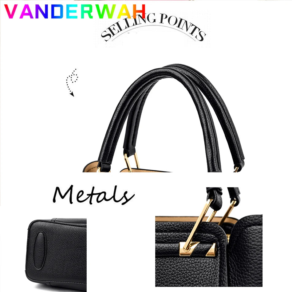Borse di lusso in morbida pelle Borse da donna Designer 3 strati Borsa a tracolla con tracolla Sac Borsa da donna per lo shopping di grande capacità