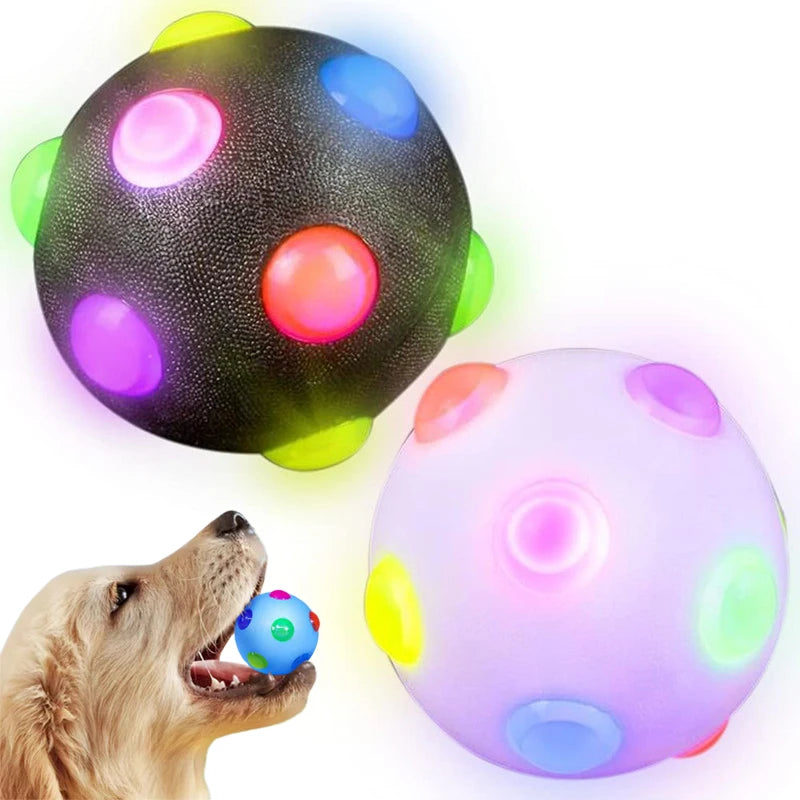 Nuovi giocattoli per cani e gatti LED che emettono luce palla rimbalzante sicurezza protezione ambientale addestramento per cuccioli giocattoli interattivi forniture per animali domestici