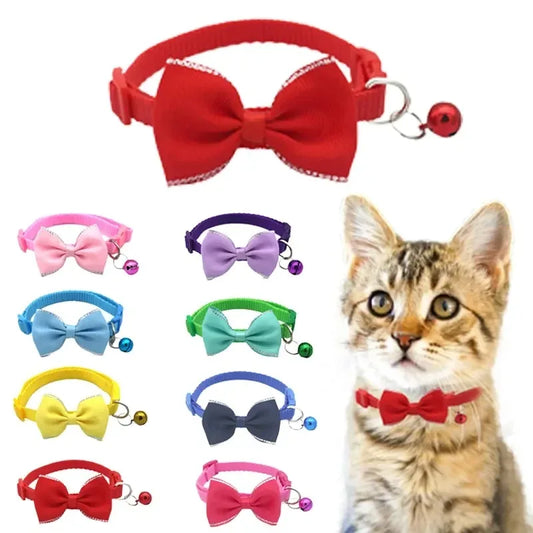 Collari per animali domestici nuovi collari per campane con fiocco per animali domestici collari per gatti carini forniture per animali domestici strumento per vestire animali domestici regolabile multicolore accessori per an