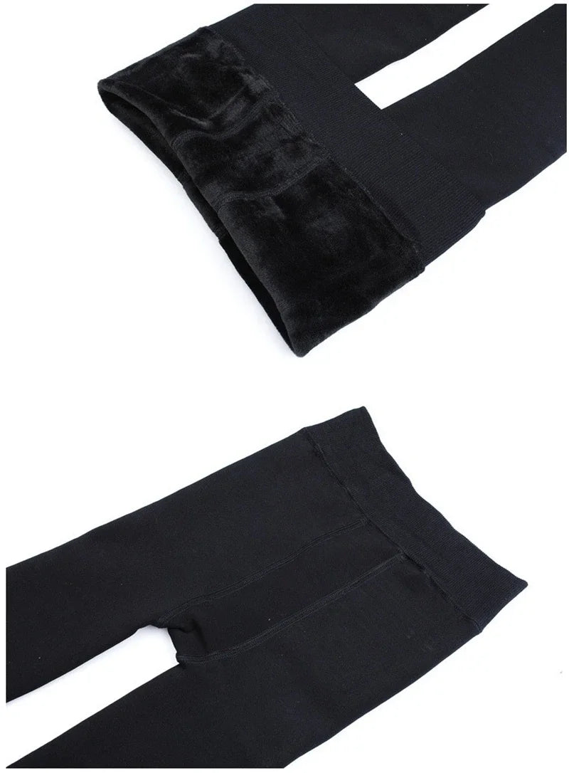 Leggings invernali per donna Leggins caldi Leggins in velluto tinta unita Leggings a vita alta Leggings elasticizzati dropshipping