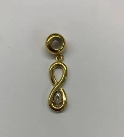 Bracciale a catena con ciondolo a forma di cuore o rotondo in acciaio inossidabile