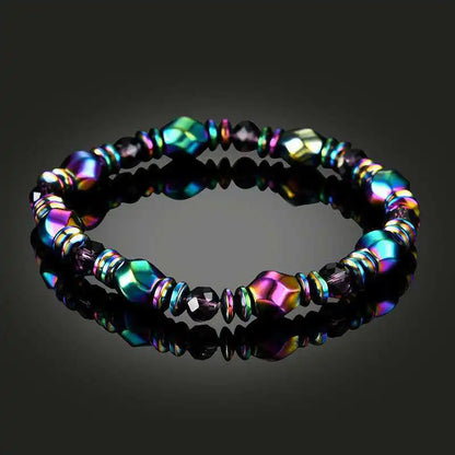 Bracciale energetico magnetico colorato per uomo Terapia sanitaria Slim Il corpo Braccialetti irregolari in pietra naturale Regali per un amico