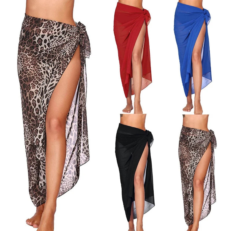 Jupes de plage sexy pour femmes, jupes de plage en mousseline, paréo long, serviette de plage, écharpe de bikini sexy