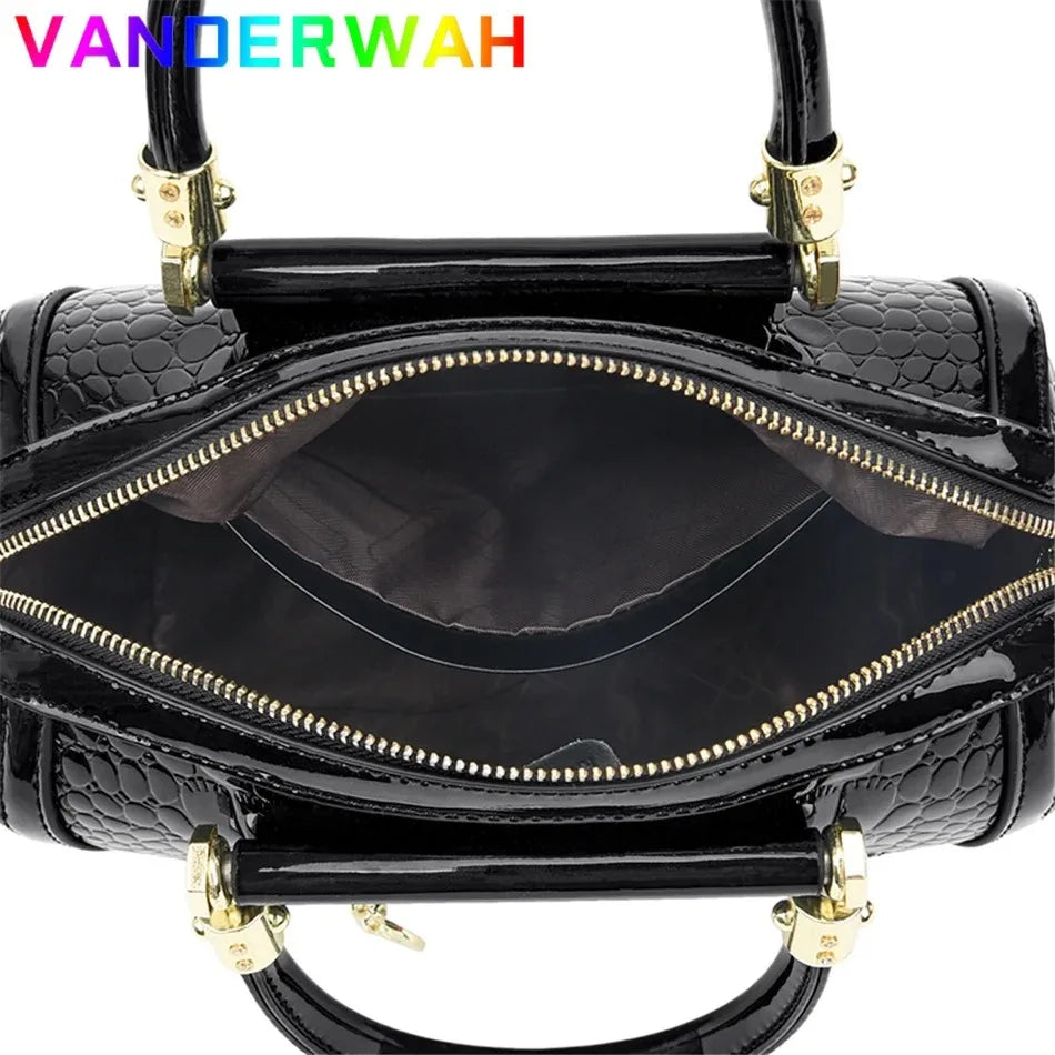 Borse di lusso in morbida pelle Borse da donna Designer 3 strati Borsa a tracolla con tracolla Sac Borsa da donna per lo shopping di grande capacità
