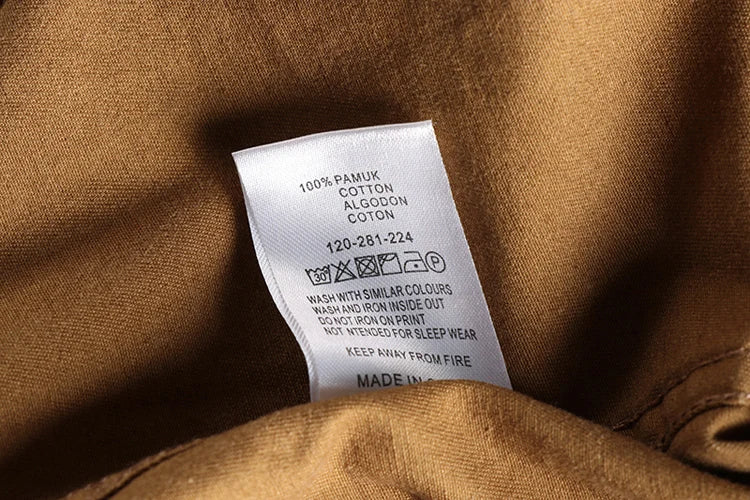 Autunno nuova camicia da lavoro in tinta unita kaki con lavaggio retrò 204 giacca ampia da uomo con tasca tridimensionale