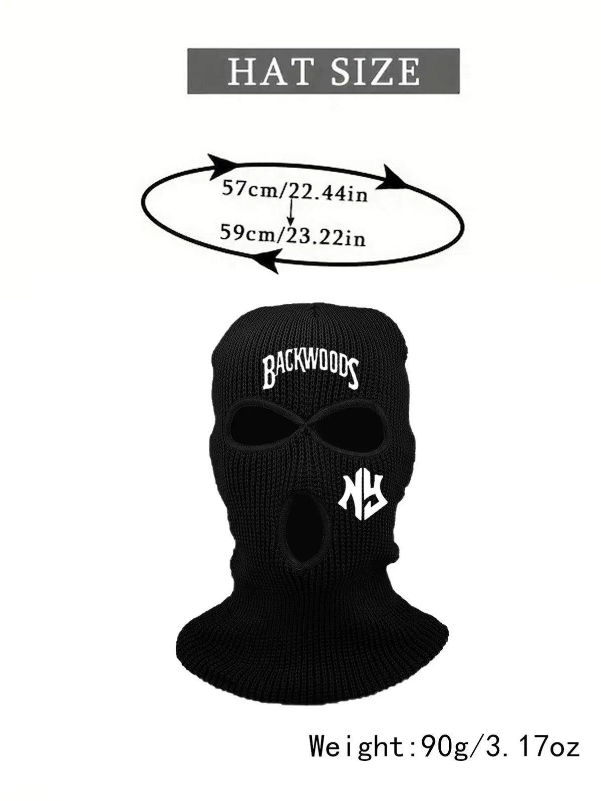 1/2PC 3 fori Halloween divertente cappello lavorato a maglia maschera da sci a pieno facciale passamontagna invernale caldo lavorato a maglia maschera a pieno facciale sport all'aria aperta