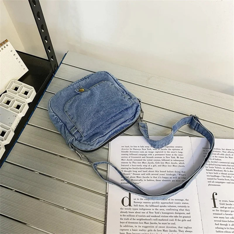 Borsa da donna Casual in Denim 2023 borse a tracolla a tracolla estive di tendenza per borse e borsette per telefono da studente borsa a tracolla per Jeans