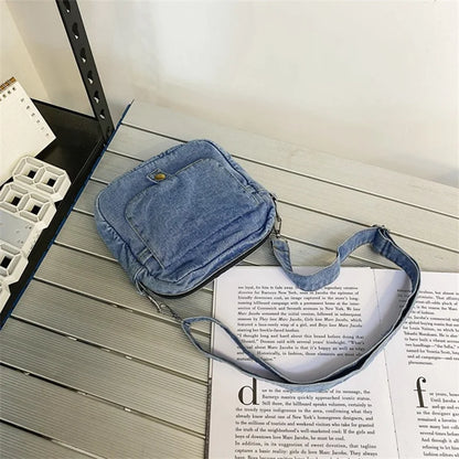 Borsa da donna Casual in Denim 2023 borse a tracolla a tracolla estive di tendenza per borse e borsette per telefono da studente borsa a tracolla per Jeans
