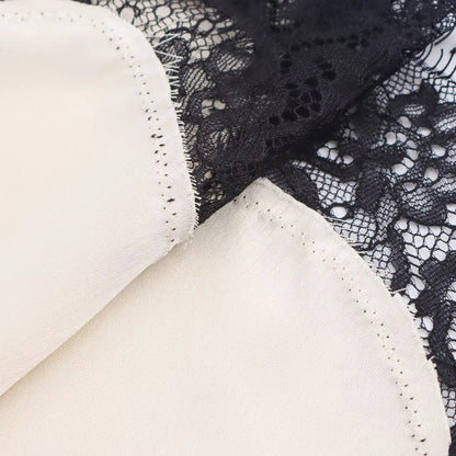 Abito da donna sexy con scollo a V in pizzo, elegante, con collo all'americana e orlo asimmetrico, nuova moda estate 2026, per feste e spiaggia