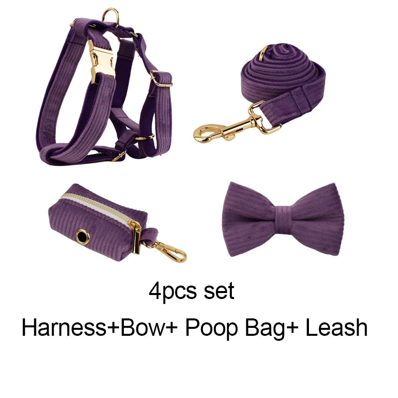 Set Collare e Guinzaglio per Cani in Corduroy Epic con Targhetta Personalizzata Incisa, Accessori per Animali Domestici, Guinzaglio per Cani in Corduroy15