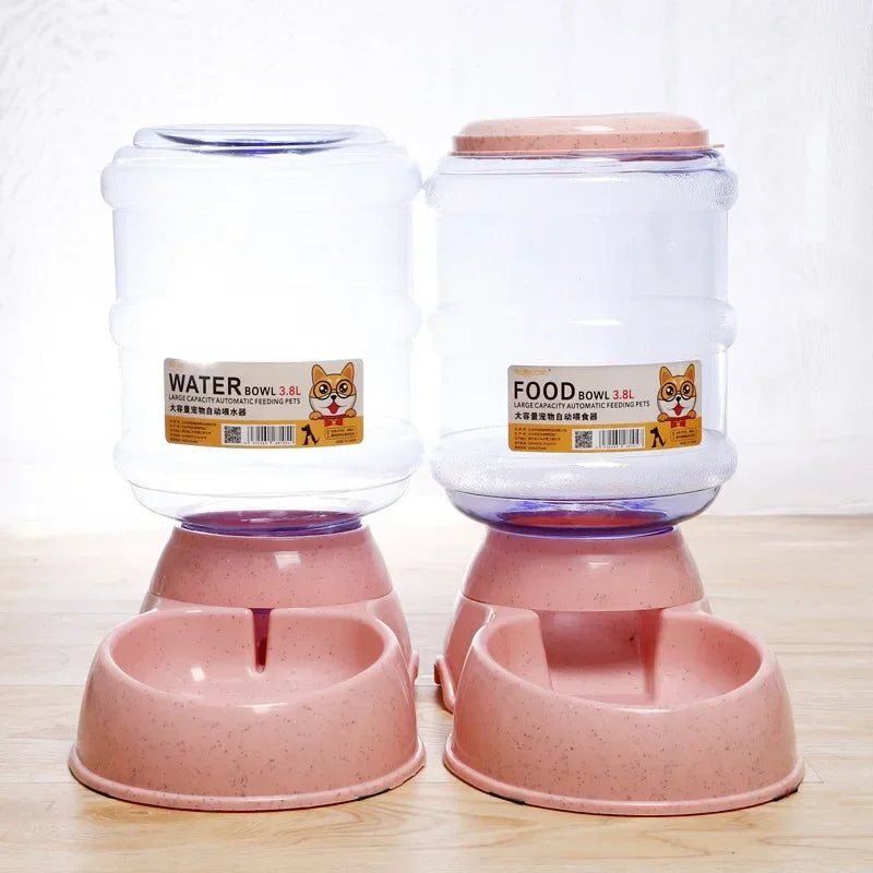 Mangiatoie automatiche per cani Bottiglia d'acqua in plastica Ciotola per gatti Alimentazione e bere Distributore d'acqua per cani Ciotola per animali domestici Forniture per animali domestici