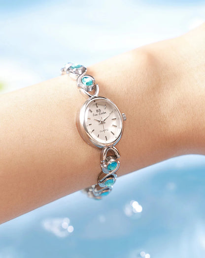 Orologio da donna elegante braccialetto di giada di lusso orologi al quarzo regalo per le donne 2025 nuovo orologio da polso impermeabile di alta qualità