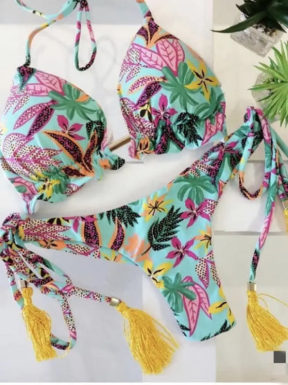 RUOTONGSEPT Sexy Print Bikinis Set Women Swimsuit Bandage Two-Piece Swimwear Brazilian Biquínis Beachwear Bathing Suit 2023 New
