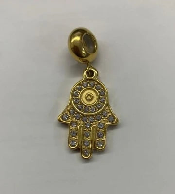 Bracciale a catena con ciondolo a forma di cuore o rotondo in acciaio inossidabile