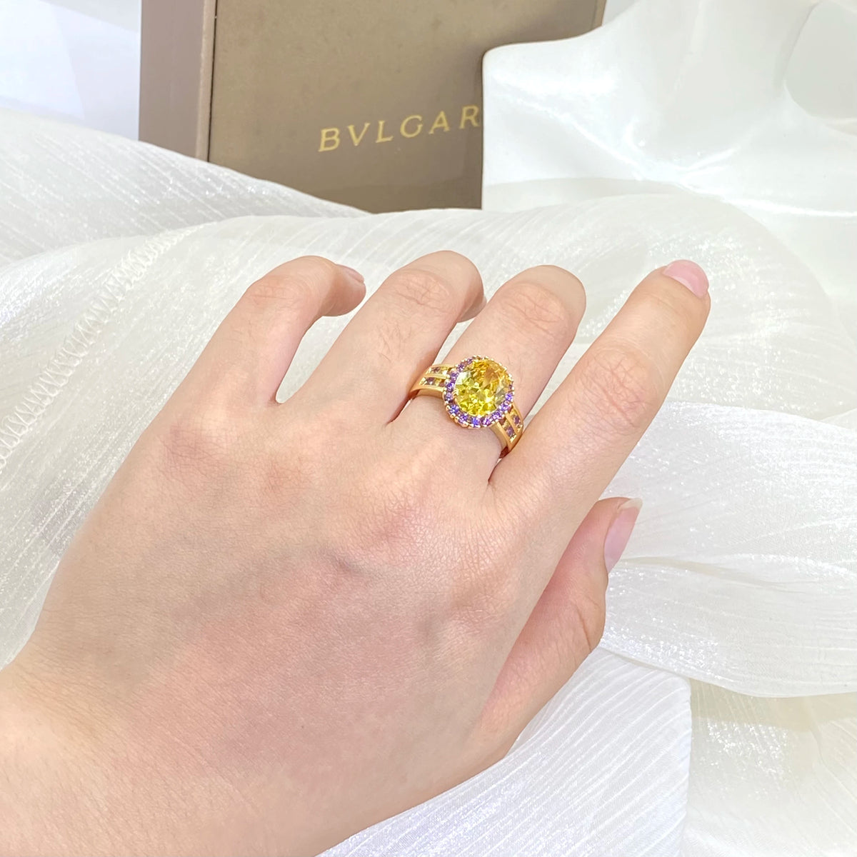 Trendy Citrine Ring for Women Geometry 925 Stamp Fine Jewelry with Oval Gemstones Blue Yellow Pink Zircon Rings Party